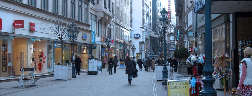 Shopping i Budapests handlegater